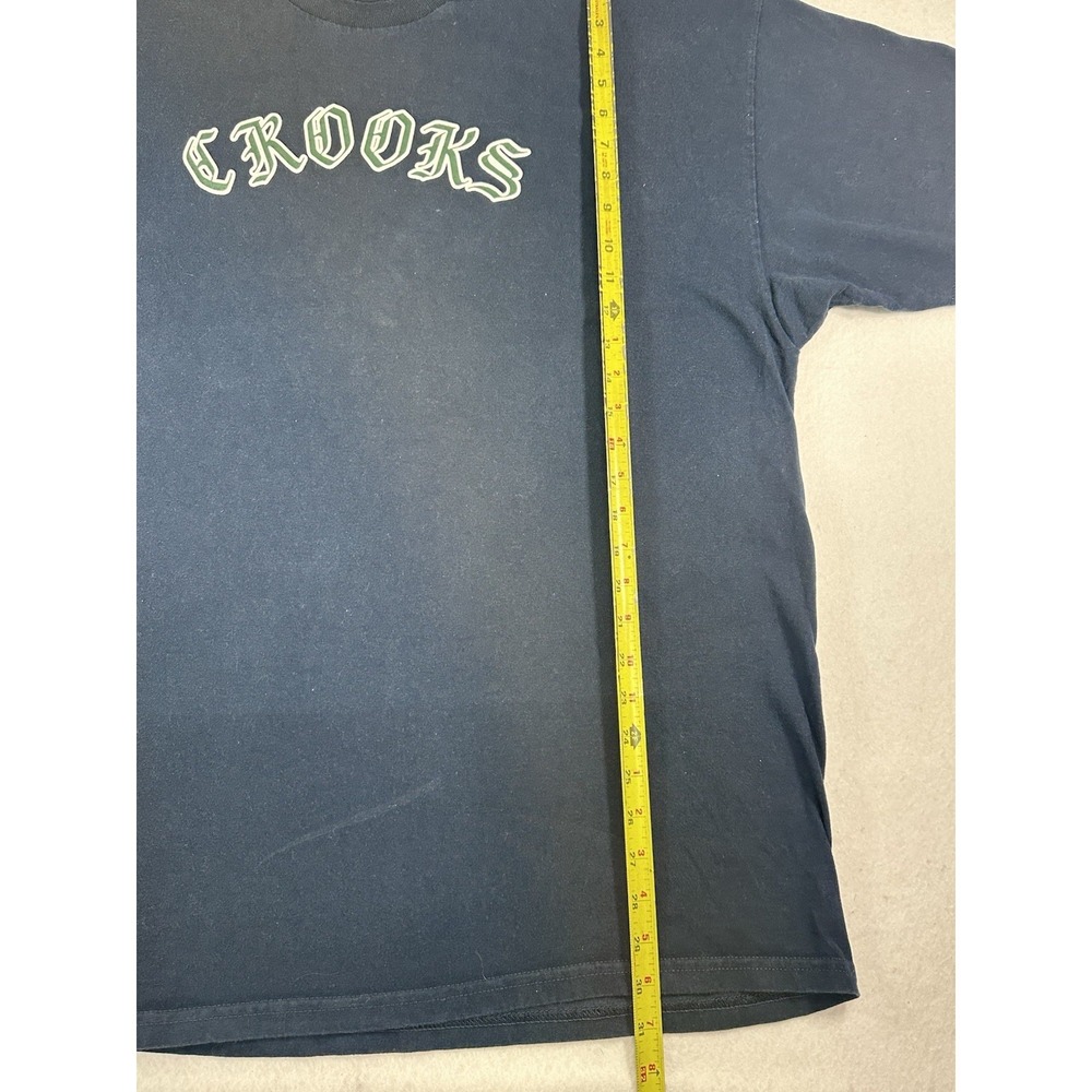 Crooks & Castles Navy Blue Graphic T-Shirt 2XL Streetwear Cotton Tee - Picture 4 of 8